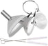 4 Pcs Metal Stainless Steel Funnel, Large Small Funnel Set of 3, Food Grade Mini Funnels for Kitchen Use Filling Bottles Liquor Flask Tiny Spice Cooking Powder Water Silver