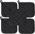 5Pcs Kitchen Pot Holders Set Heat Resistant Pure Cotton Potholders Kit Trivets Large Coasters Hot Pads Pot Holders for Everyday Cooking and Baking by 6.5 x 6.5 Inch Black