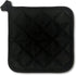 5Pcs Kitchen Pot Holders Set Heat Resistant Pure Cotton Potholders Kit Trivets Large Coasters Hot Pads Pot Holders for Everyday Cooking and Baking by 6.5 x 6.5 Inch Black