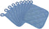 5Pcs Kitchen Pot Holders Set Heat Resistant Pure Cotton Potholders Kit Trivets Large Coasters Hot Pads Pot Holders for Everyday Cooking and Baking by 6.5 x 6.5 Inch Blue