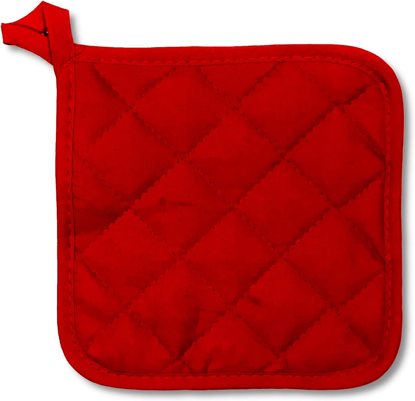 5Pcs Kitchen Pot Holders Set Heat Resistant Pure Cotton Potholders Kit Trivets Large Coasters Hot Pads Pot Holders for Everyday Cooking and Baking by 6.5 x 6.5 Inch Red