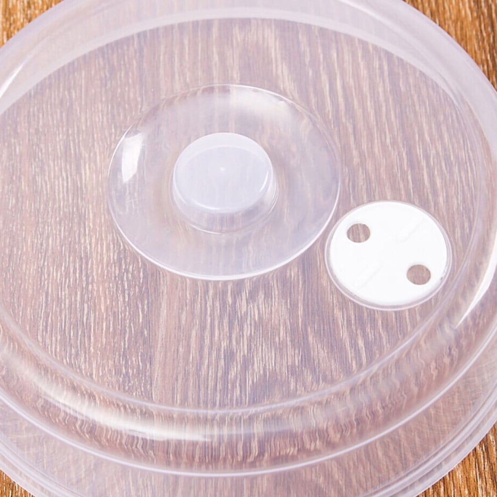Microwave Cover Clearance! 2pcs Plastic Microwave Cover, Clear Microwave Cover, Clear Steam Vent Splatter Lid Food Dish, Microwave Covers For Food Splatter, Microwave Cover Lid
