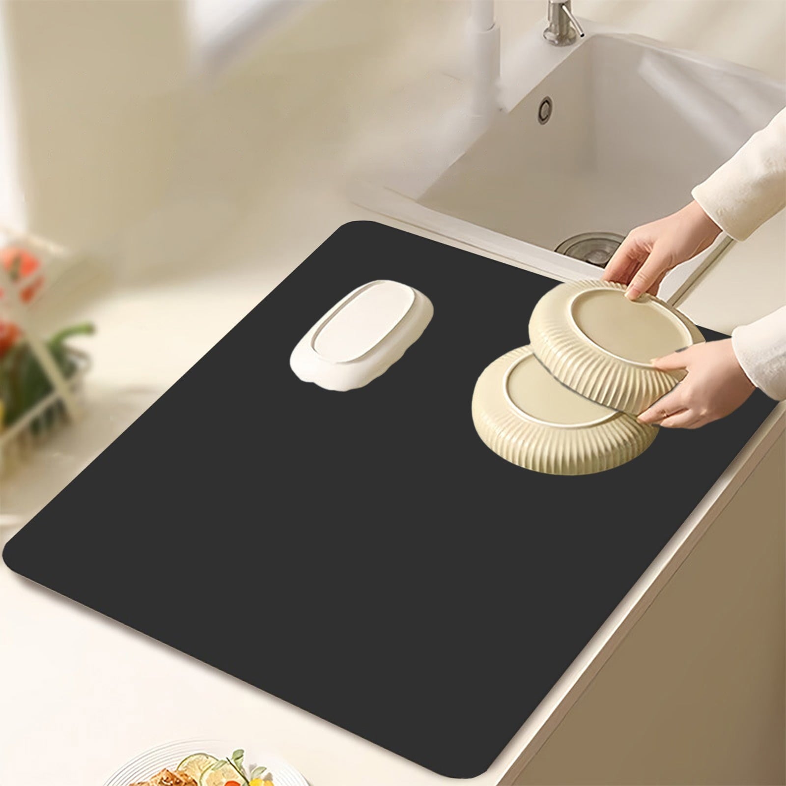Clearance Under $1 Boovnll Dish Drying Mat, 12x16