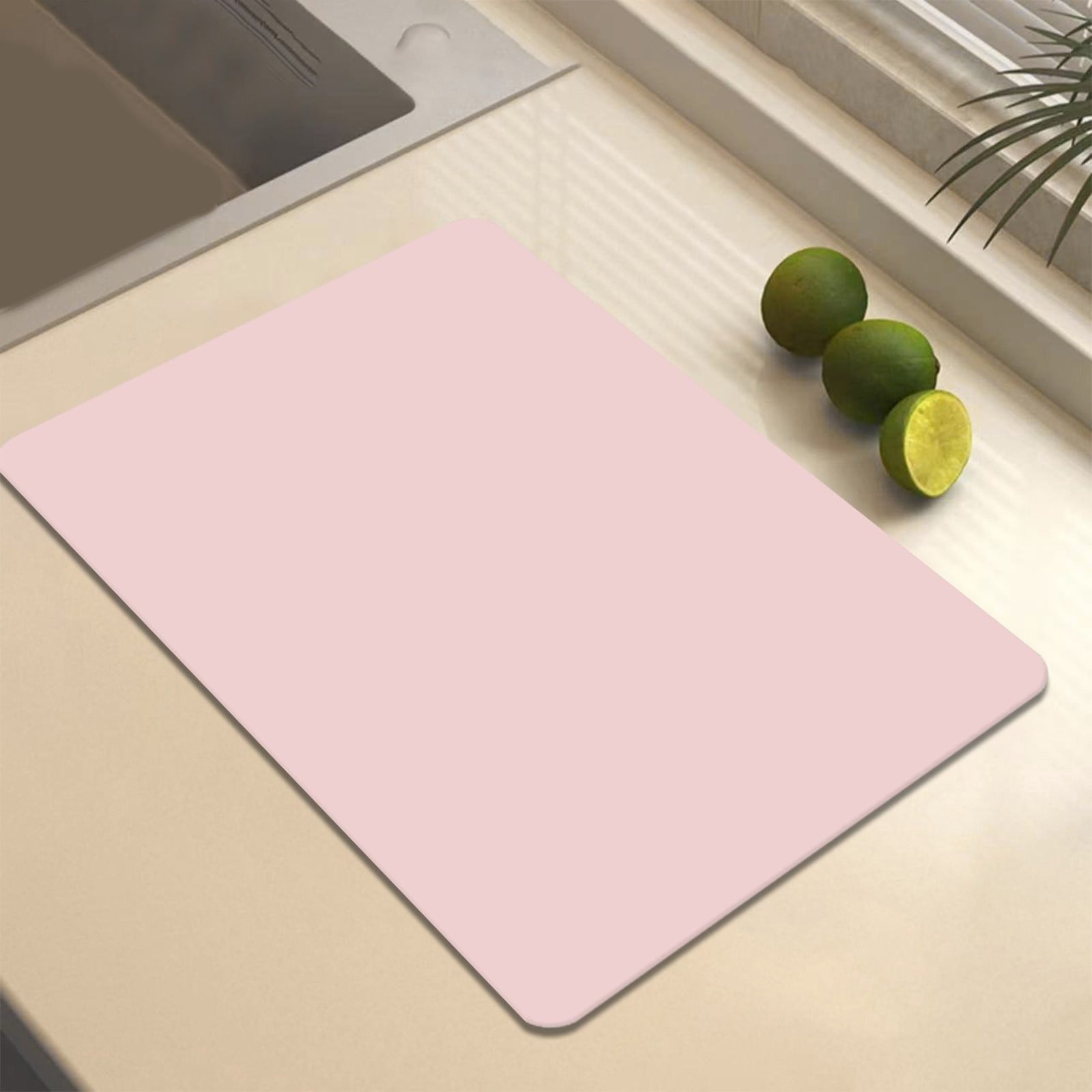 Clearance Under $1 Boovnll Dish Drying Mat, 12x16" High Absorbent & Soft Dish Drainer, Diatomite Drying Matt Kitchen Counter for Kitchen Countertops, Sinks, Draining Racks, Drying Mat Hot Pink