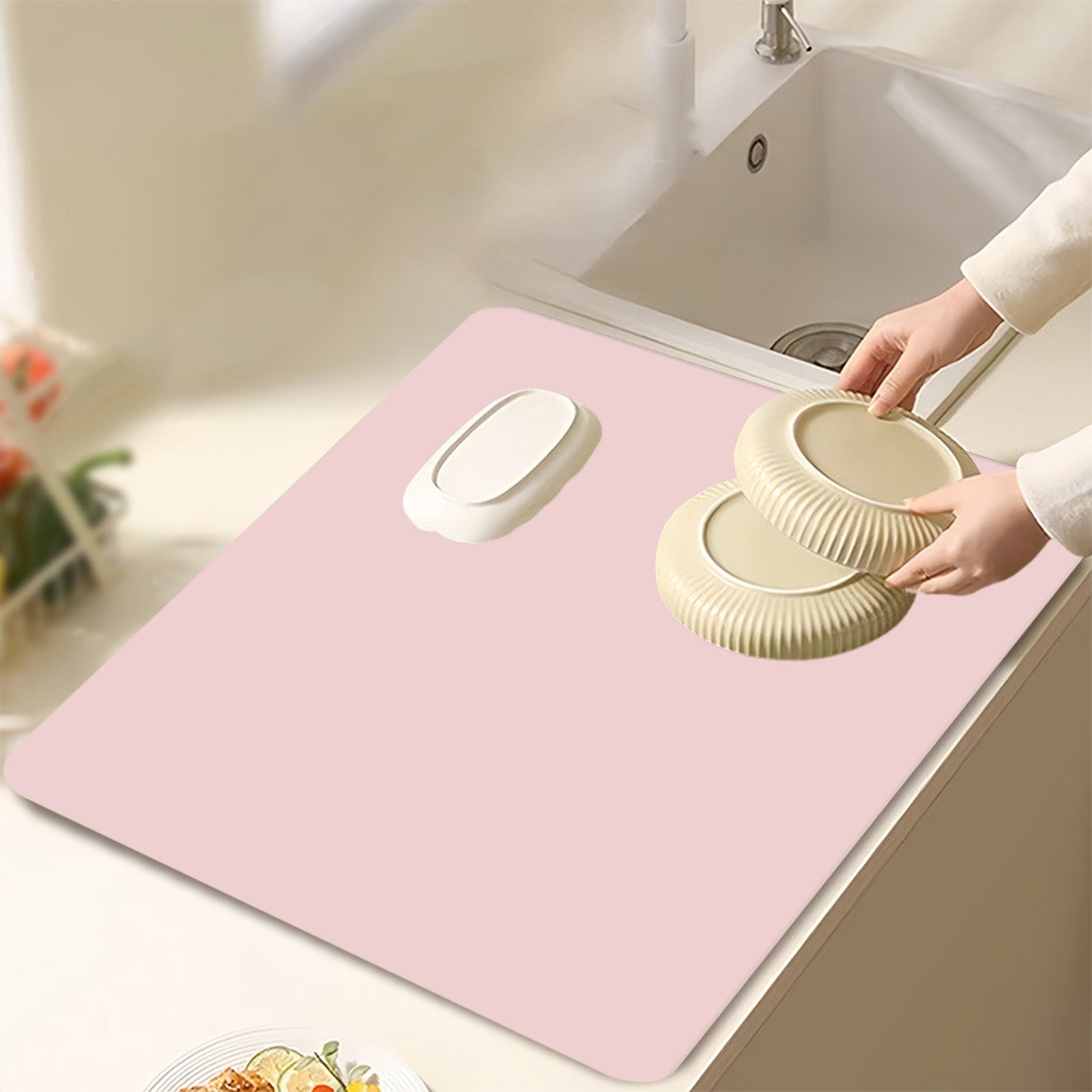 Clearance Under $1 Boovnll Dish Drying Mat, 12x16