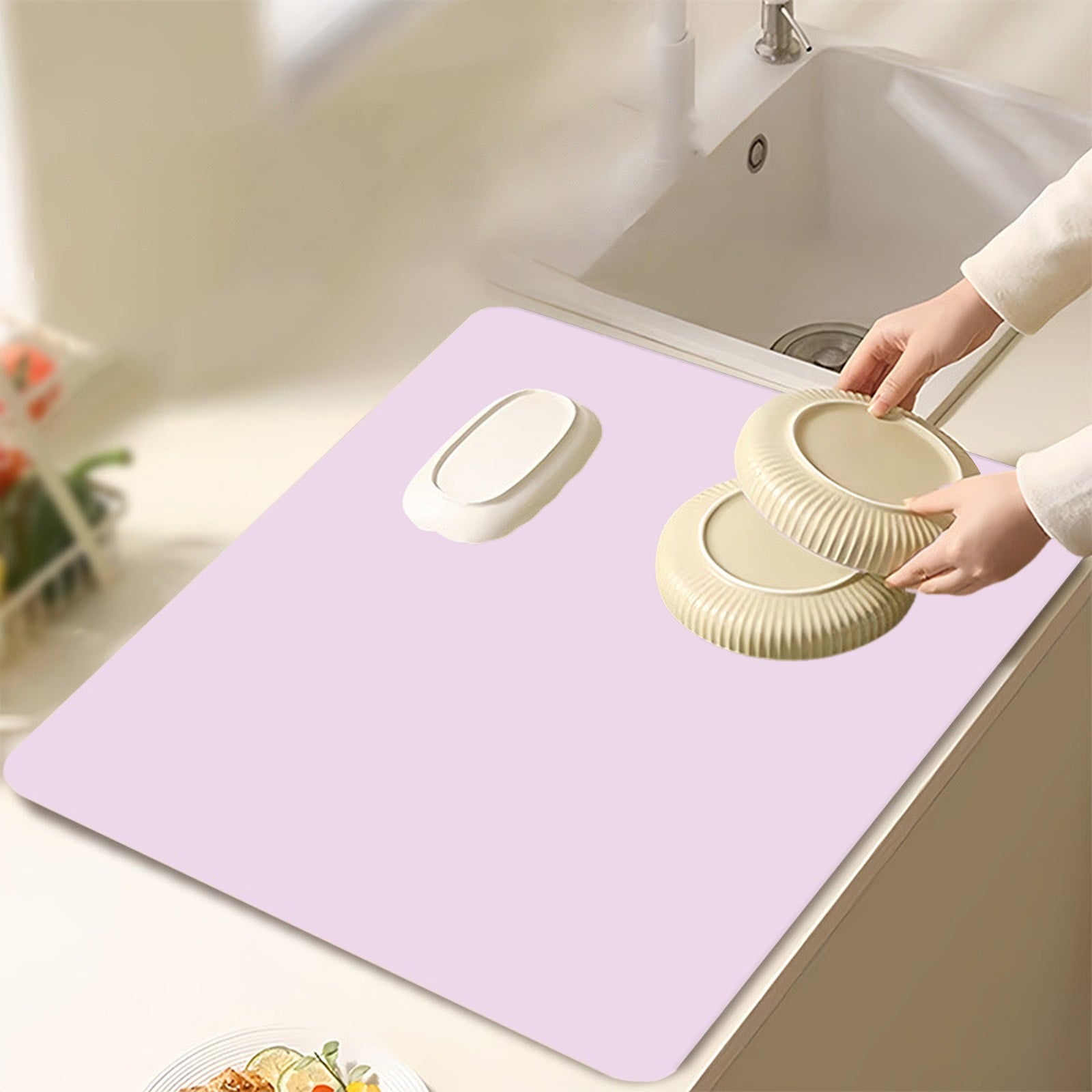 Clearance Under $1 Boovnll Dish Drying Mat, 12x16