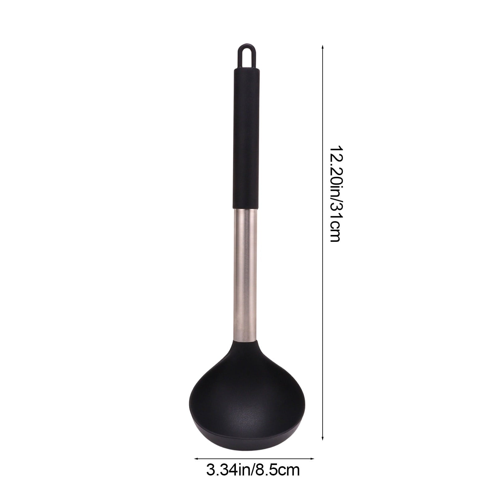 Tyidzon Kitchen Soup Ladle, Heat Resistant Silicone Ladle Lightweight Non Stick Kitchen Tools Spoons for Cooking, Stirring, Serving Soups(Red, 12