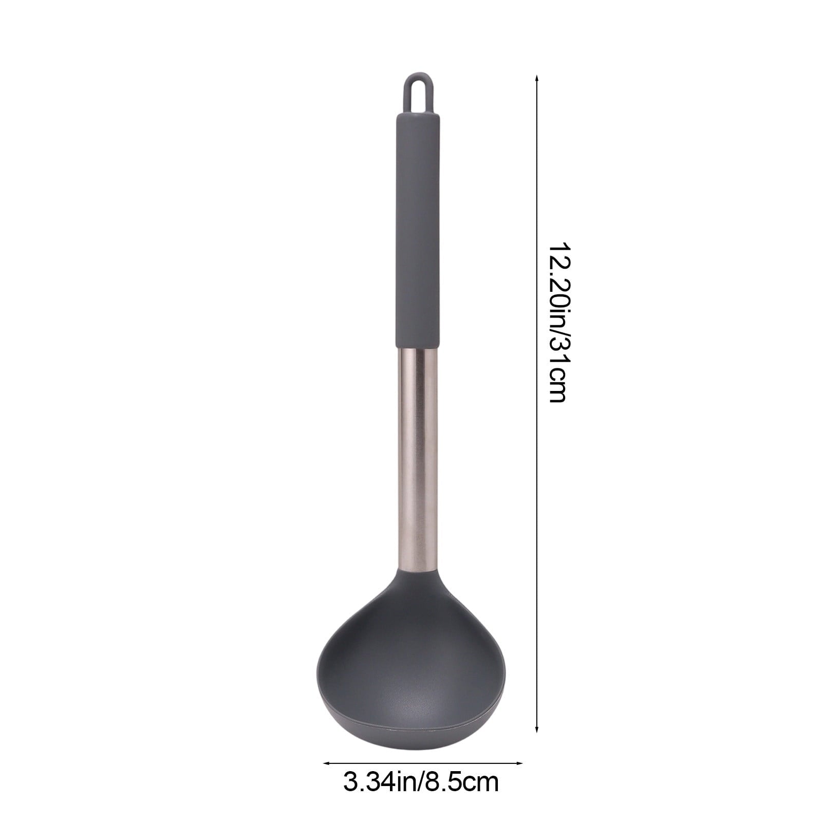 Tyidzon Kitchen Soup Ladle, Heat Resistant Silicone Ladle Lightweight Non Stick Kitchen Tools Spoons for Cooking, Stirring, Serving Soups(Red, 12