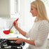 Tyidzon Kitchen Soup Ladle, Heat Resistant Silicone Ladle Lightweight Non Stick Kitchen Tools Spoons for Cooking, Stirring, Serving Soups(Red, 12") Red