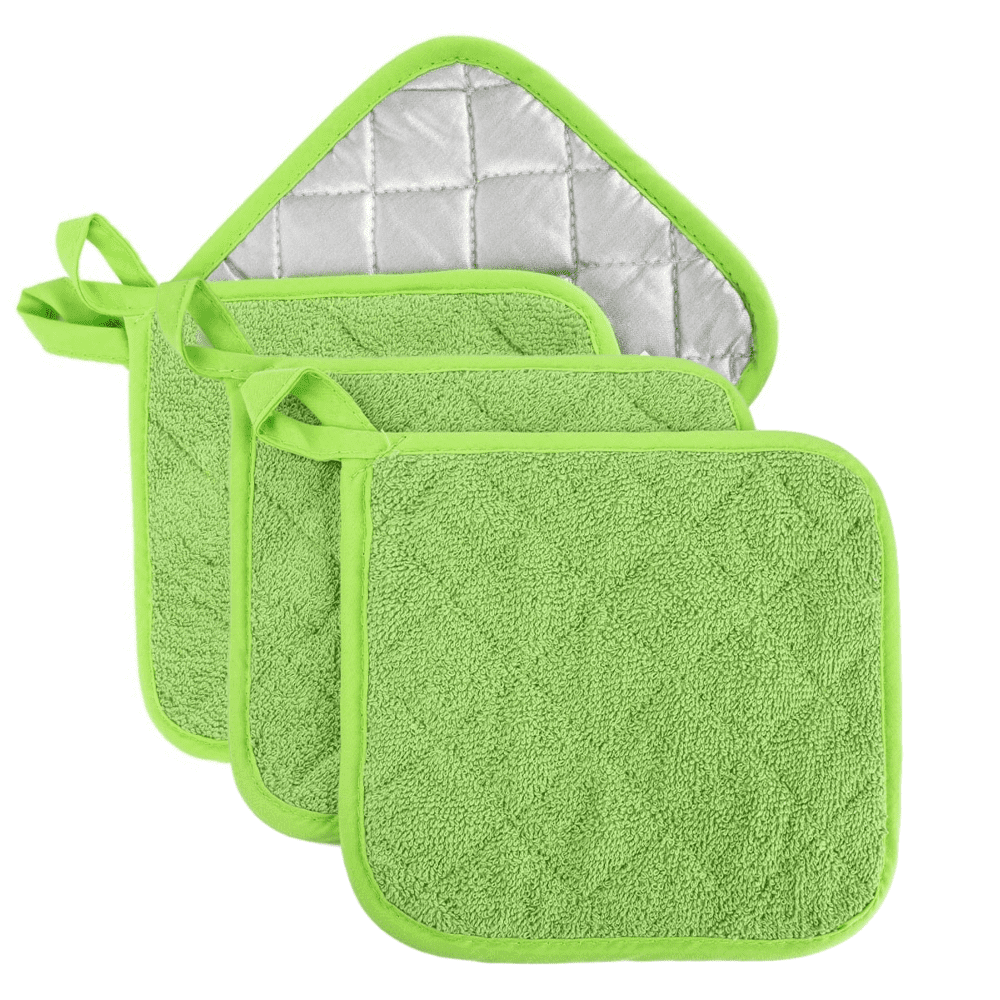 4 Pack Pot Holders for Kitchen Heat Resistant Pot Holders Sets Oven Hot Pads Terry Cloth Pot Holders for Cooking Baking(7