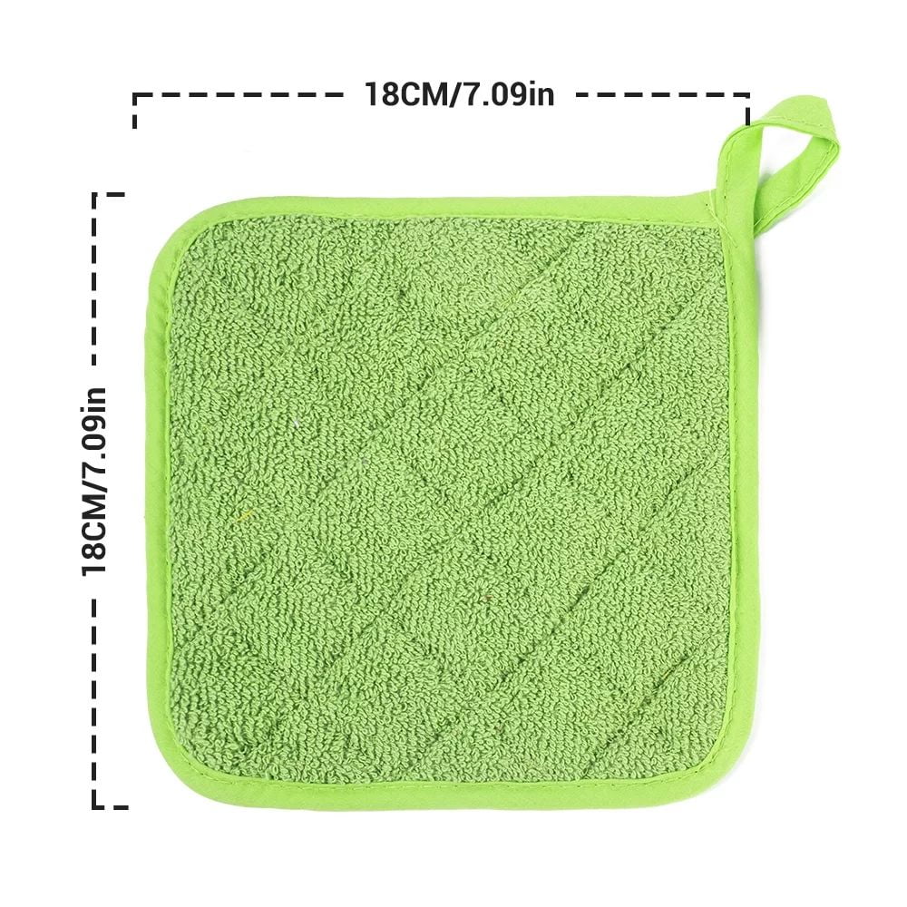 4 Pack Pot Holders for Kitchen Heat Resistant Pot Holders Sets Oven Hot Pads Terry Cloth Pot Holders for Cooking Baking(7