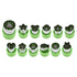 Clearance! Kitchen Utensils Set Eguiwyn 12Pcs Fruit Star Shape Fondant Cake Cookie Plunger Mould Mold Cutter Tools 12Pcs Slicing Molds Fruit and Vegetable Embossing Molds Biscuit Cutting Molds 3-Green