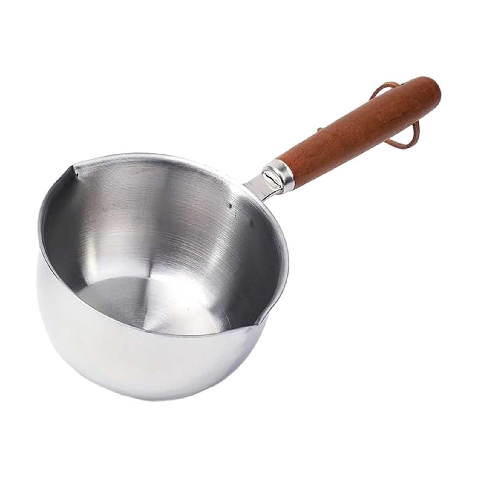 JWDX Cooking Utensils Clearance, Stainless Hot Oil Pot with Wooden Handle New Oil Pot Container for Kitchen Cooking Oil Strainer Pot A
