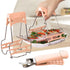 JWDX Food Clips Clearance, Stainless Steel Anti Hot Bowl Dish Plate Clip Clamp Holder for Moving Hot Plate Or Bowls with Food Out From Microwave Oven Kitchen Tool Tongs for Cooking Pink