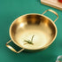 JWDX Stainless Steel Instant Noodle Pot Clearance, 7.1" Korean Ramen Noodle Pot with Handles Stainless Everyday Pan Golden Korean Cooking Pot for Soup Noodle Pasta Home and Outdoor Dishwasher GDD
