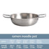JWDX Stainless Steel Instant Noodle Pot Clearance, 7.1" Korean Ramen Noodle Pot with Handles Stainless Everyday Pan Golden Korean Cooking Pot for Soup Noodle Pasta Home and Outdoor Dishwasher SLE