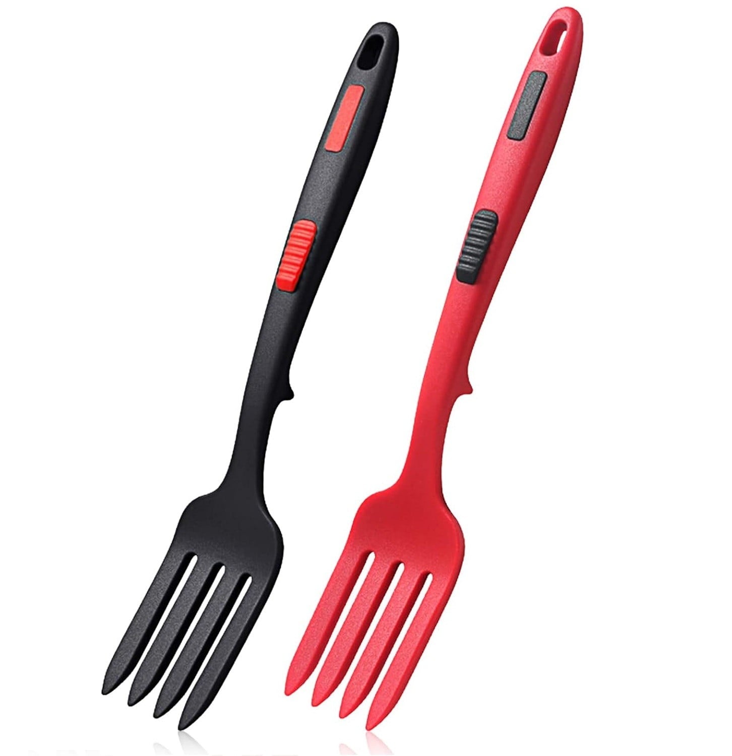 JWDX Cooking Utensils Clearance, 2Pcs Silicone Flexible Fork Heat Cooking Fork Tools Dishwasher Kitchen Fork Kitchen Non Stick Fork for Bake and Stir Mix Ingredients Whisk Eggs As shown
