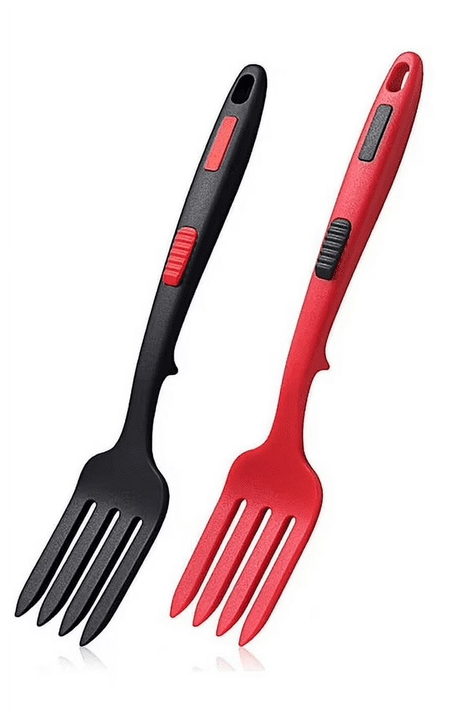 JWDX Cooking Utensils Clearance, 2Pcs Silicone Flexible Fork Heat Cooking Fork Tools Dishwasher Kitchen Fork Kitchen Non Stick Fork for Bake and Stir Mix Ingredients Whisk Eggs As shown