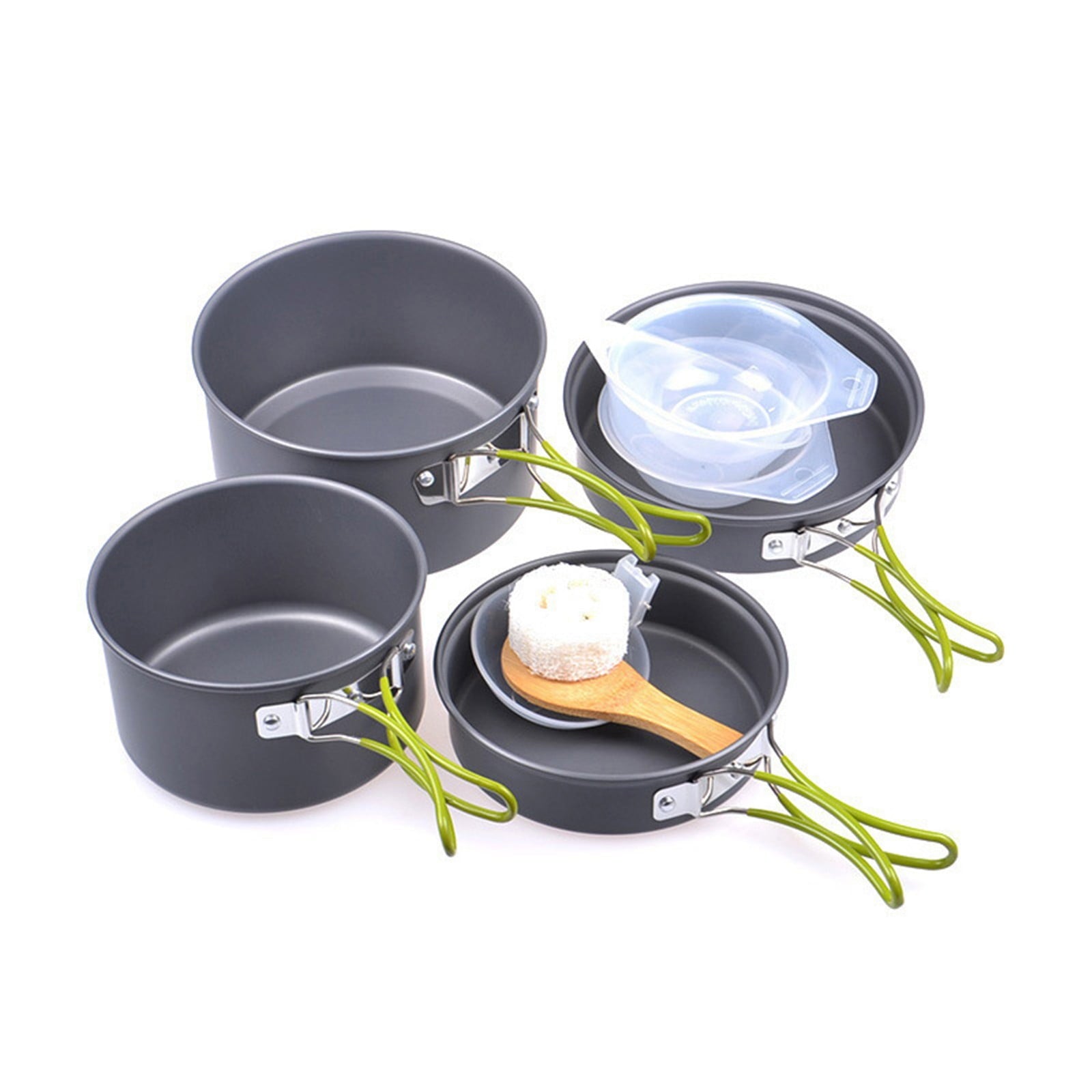 JWDX Cooking Utensils Clearance, Outdoor Camping Set Pot Cookware Picnic Pot Set Portable Alumina Heat Shielded Set Pot for 2 to 3 People As shown