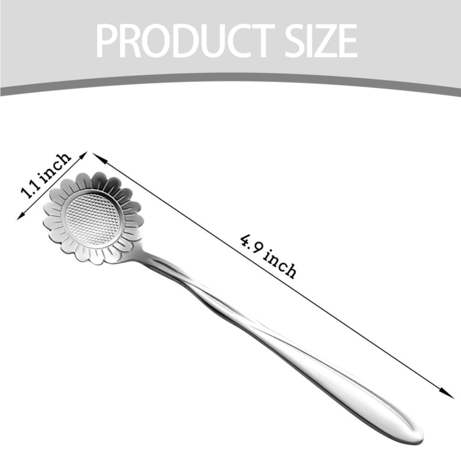 JWDX Cooking Utensils Clearance, Flower Spoon Set 8Pcs Stainless Teaspoon Rainbow Color for Coffee Tea Mixing Sugar Ice Stir Bar Spoons 8 Diffient Pattern Colorful Cutlery Set Kitchen Tool Gif As shown