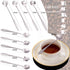 JWDX Cooking Utensils Clearance, Flower Spoon Set 8Pcs Stainless Teaspoon Rainbow Color for Coffee Tea Mixing Sugar Ice Stir Bar Spoons 8 Diffient Pattern Colorful Cutlery Set Kitchen Tool Gif As shown
