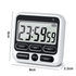 Digital Countdown Kitchen Timer -Count Up Down Magnetic Timer Clock for Cooking Baking Gym Students Black