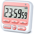 Digital Countdown Kitchen Timer -Count Up Down Magnetic Timer Clock for Cooking Baking Gym Students Pink