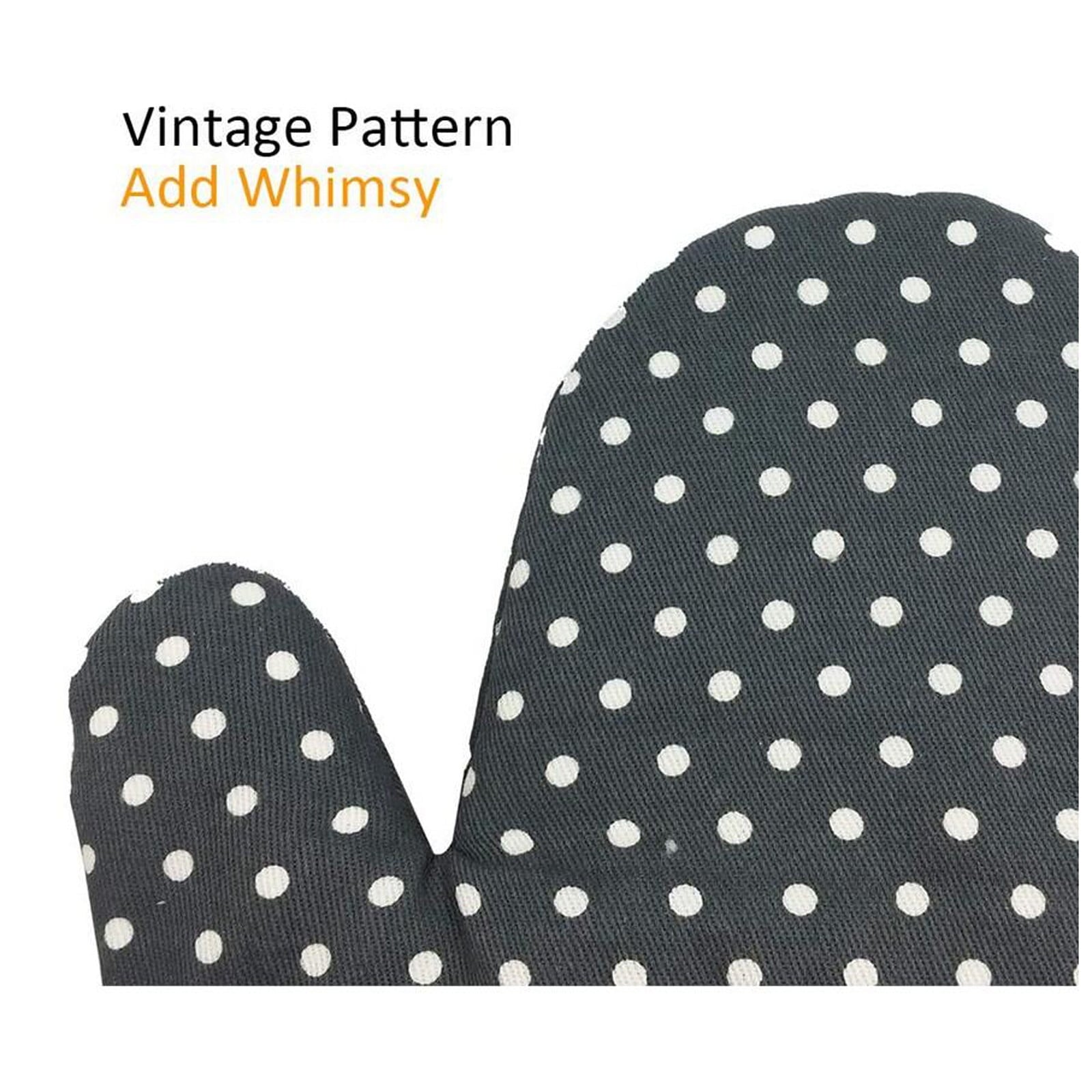 JWDX Oven Mitts Clearance! Kitchen Cooking Cotton Microwave Oven Gloves Mitts Pot Pad Heat Protected Beige, Oven Socks Promotion Include 2*Oven Gloves AS shown