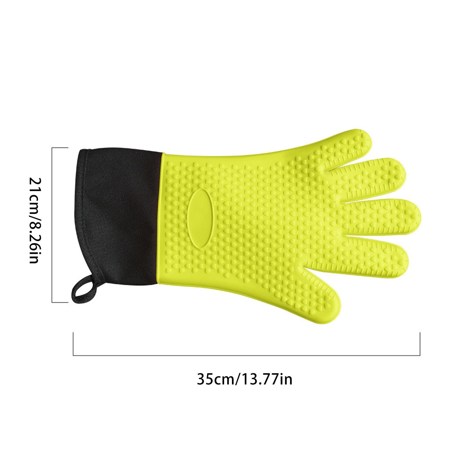 Clearance! JWDX Baking Utensils, Bakeware Promotion, Lengthened Plus Cotton Thickened Silicone Heat Insulation Five Finger Baking Anti Scalding Non Slip Microwave Gloves Red