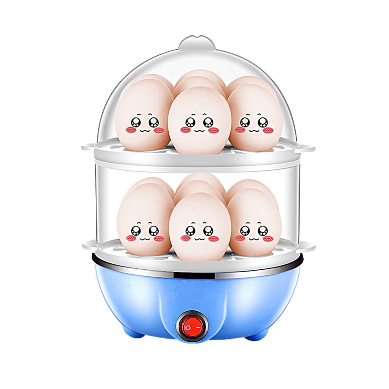 JWDX Egg Steamer Clearance! Eggs Cooker Double Breakfast Machine Stainless Steel Multi Function Steamer, Cooking Molds Promotion Include 1*Egg Steamer Blue