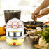 JWDX Egg Steamer Clearance! Eggs Cooker Double Breakfast Machine Stainless Steel Multi Function Steamer, Cooking Molds Promotion Include 1*Egg Steamer Yellow
