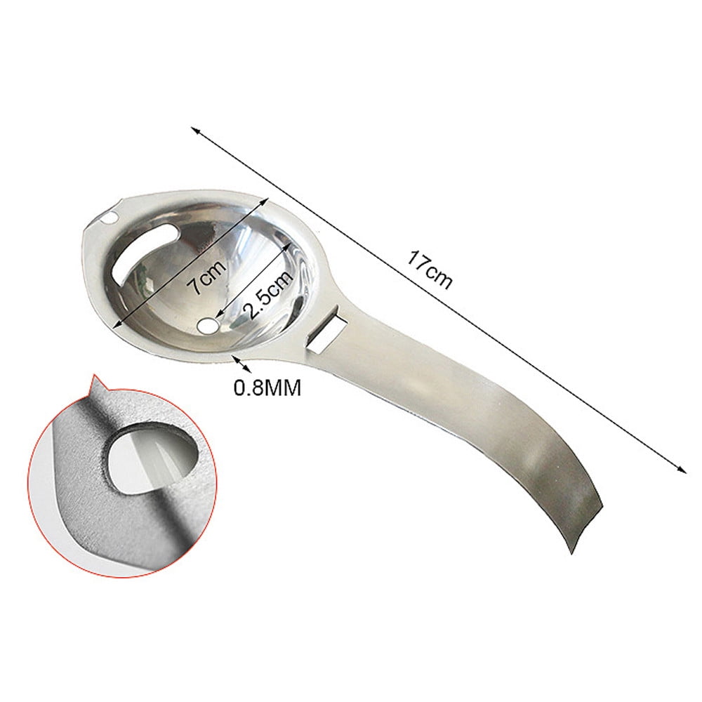 JWDX Bakeware Clearance! Kitchen Silver Egg Yolk Steel Tool Separator White Stainless Gadget Cooking Kitchen，Dining & Bar, Kitchen Fork Promotion Include 1X Egg White Separator Silver