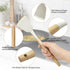 Kitchen Utensil Set - Silicone Spatula Set - Cooking Utensils with Holder - Wooden Spoons - Non-Stick - Pan Scrapers - Heat Resistant - Whisk - Serving Tongs - Baking Utensils - Kitchen Starter Kit - Scratch-Free - White - 12 Pieces
