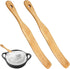 Tutuviw Teak Wooden Spurtle for Sourdough Starter, Spreading, Baking, Mixing Stirring Stick, Reaching Bottom of Jar, Scraper Kitchen Utensils for Cooking Bread, Dough Whisk, 2 Pack