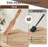 Tutuviw Teak Wooden Spurtle for Sourdough Starter, Spreading, Baking, Mixing Stirring Stick, Reaching Bottom of Jar, Scraper Kitchen Utensils for Cooking Bread, Dough Whisk, 2 Pack