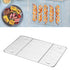 1Pack Kitchen Baking Rack,QZS Small Cooking Rack,Nonstick Wire Grill Net,Stainless Steel Roasting Grid Frame,Oven & Dishwasher Safe,for Picnic Camping Dinning and Outdoors 8"x 6 9"×7"×0.6"