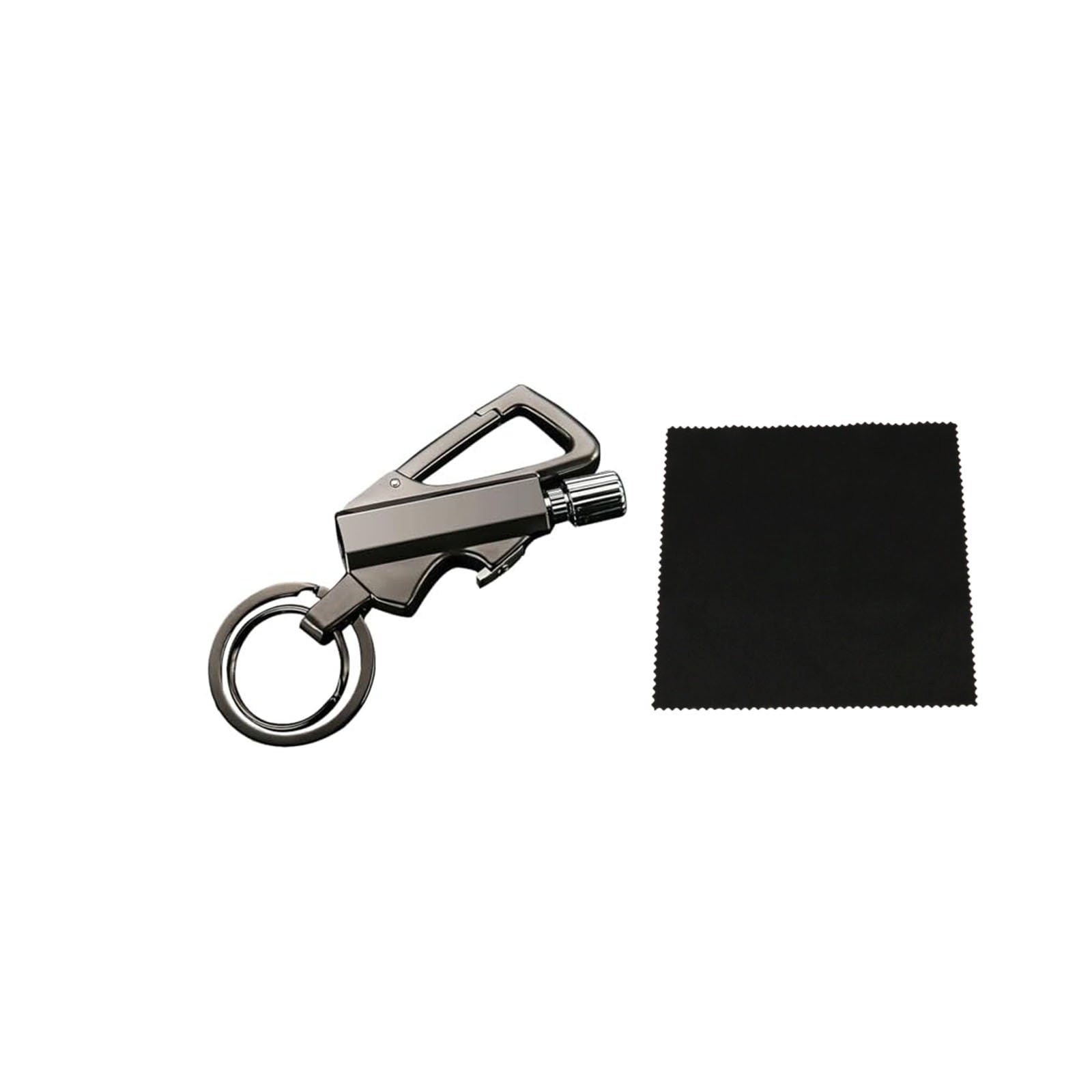 Permanent Match with Bottle Opener Metal Keychain Lighter, Reusable Waterproof Matchstick Fire Starter, for Camping Hunting, Multifunctional Match Outdoor Camping Match Lighter, Gift Ideas Black