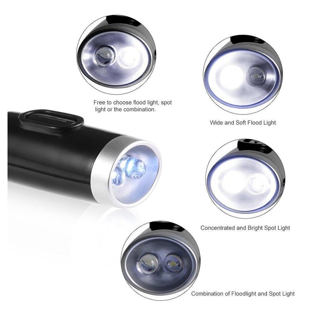 Rechargeable LED Neck Reading Light, 3 Modes Neck Reading Lamp, Hands Free Flexible Torch, U-Shaped LED Light with Soft Silicone Arms Comfortable Wear, for Camping Repairing Knitting Blue