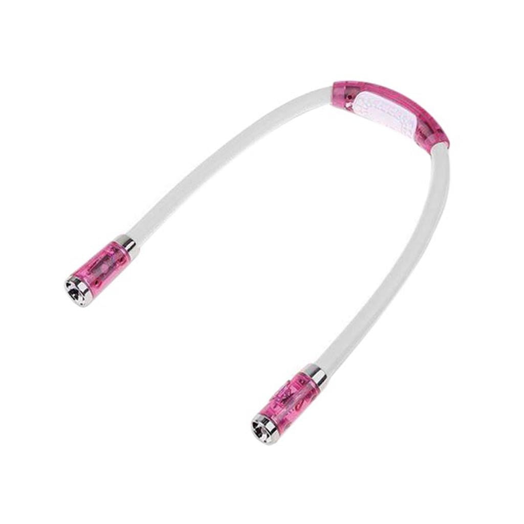 Rechargeable LED Neck Reading Light, 3 Modes Neck Reading Lamp, Hands Free Flexible Torch, U-Shaped LED Light with Soft Silicone Arms Comfortable Wear, for Camping Repairing Knitting Pink