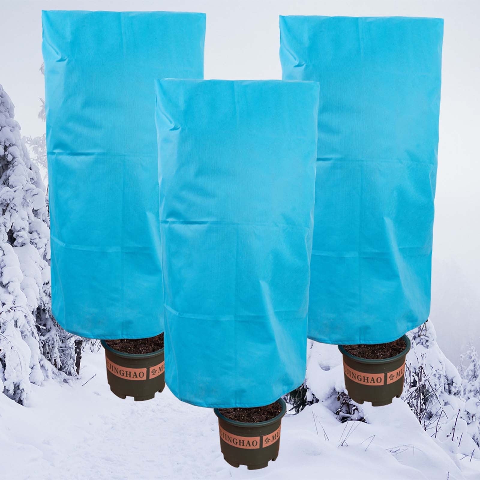 Plants Covers Freeze Protection, Frost Blankets with Drawstring, Winter Plants Protection Covers for Outdoor Plants Potted Shrubs XL