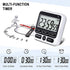 Digital Kitchen Timer, Cooking Countdown Clock with Large LCD Display, Loud Alarm and Strong Timer Black
