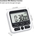 Digital Kitchen Timer, Cooking Countdown Clock with Large LCD Display, Loud Alarm and Strong Timer Pink