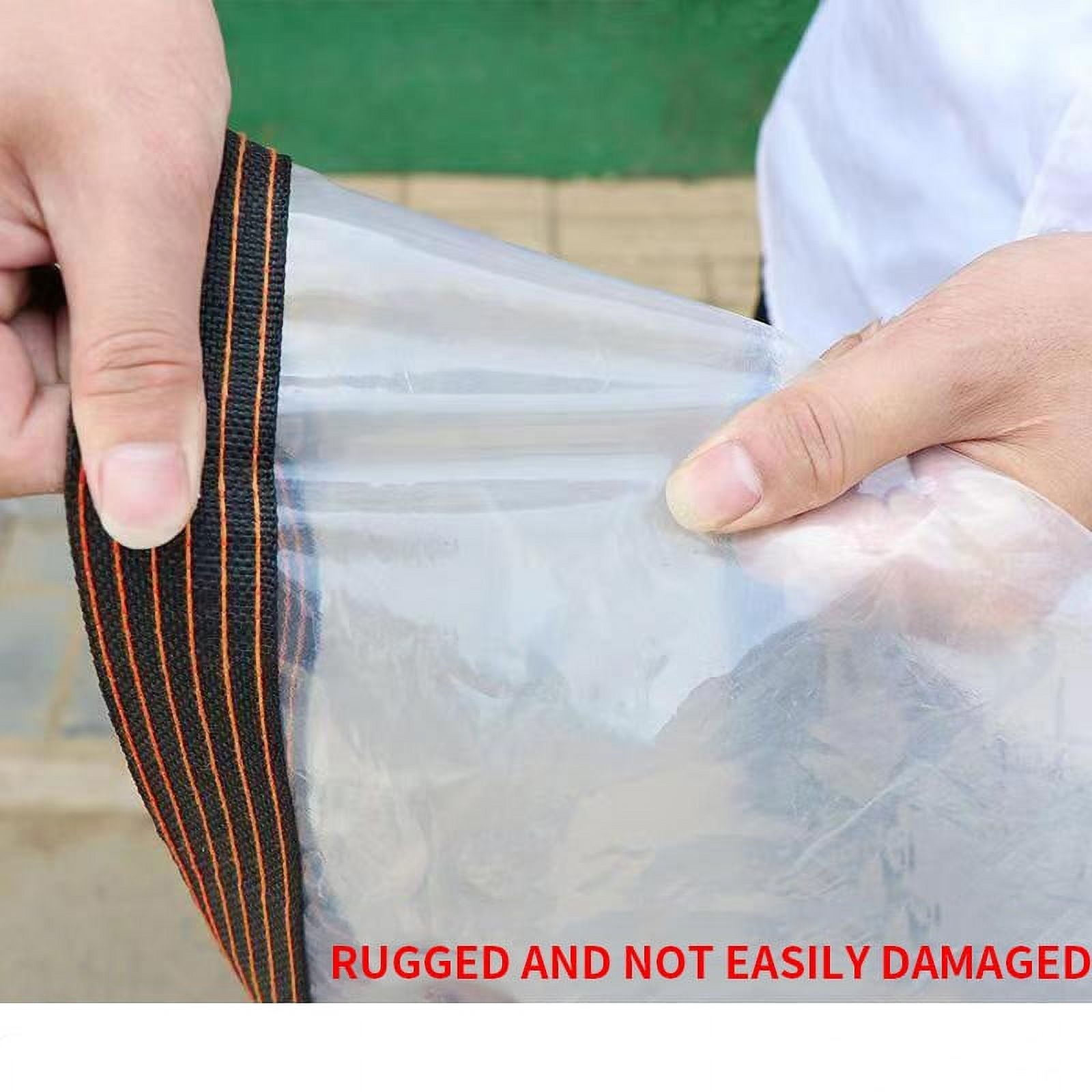 Clear Tarp Heavy Duty Tarp Cover Waterproof Tarpaulin with Grommets for Gardening Camping Traveling 39x39in, 2 Pcs