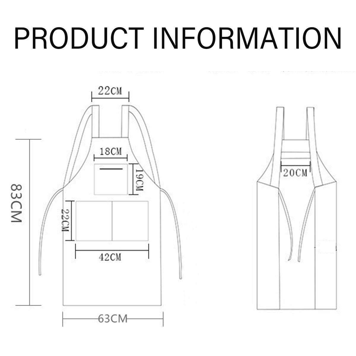 Waterproof Rubber Vinyl Apron - Heavy Duty Model - Stay Dry - Industrial Chemical Resistant Plastic - Leather Apron for Kitchen, Cooking, Dishwashing, Dog Grooming - Black
