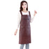 Waterproof Rubber Vinyl Apron - Heavy Duty Model - Stay Dry - Industrial Chemical Resistant Plastic - Leather Apron for Kitchen, Cooking, Dishwashing, Dog Grooming - Black Dark Red
