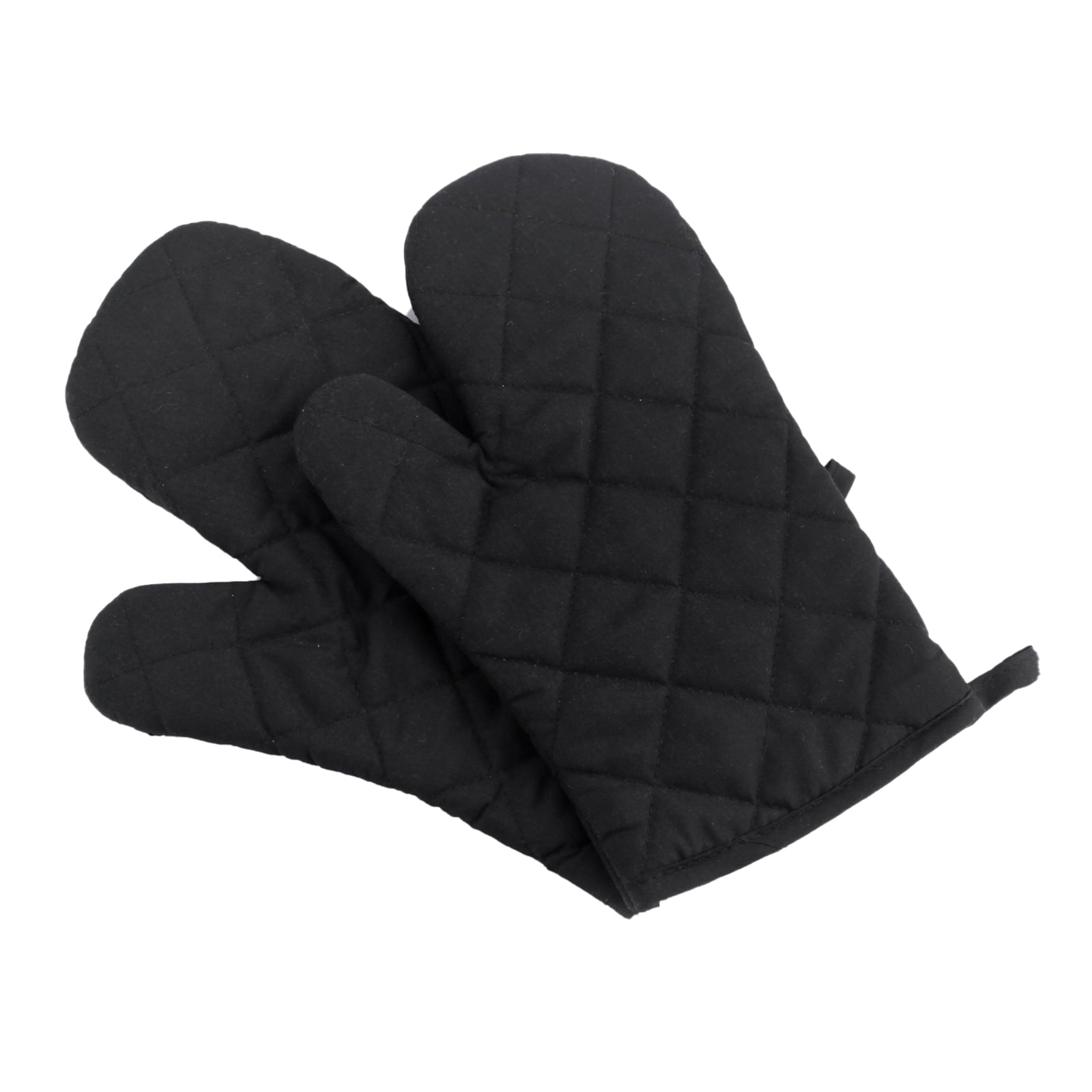 Poaug Oven Mitts on Sale Clearance 2Pc Oven Gloves Grill Gloves Slippery Cooking Gloves for Cooking Baking Grilling Yellow Z4-Black