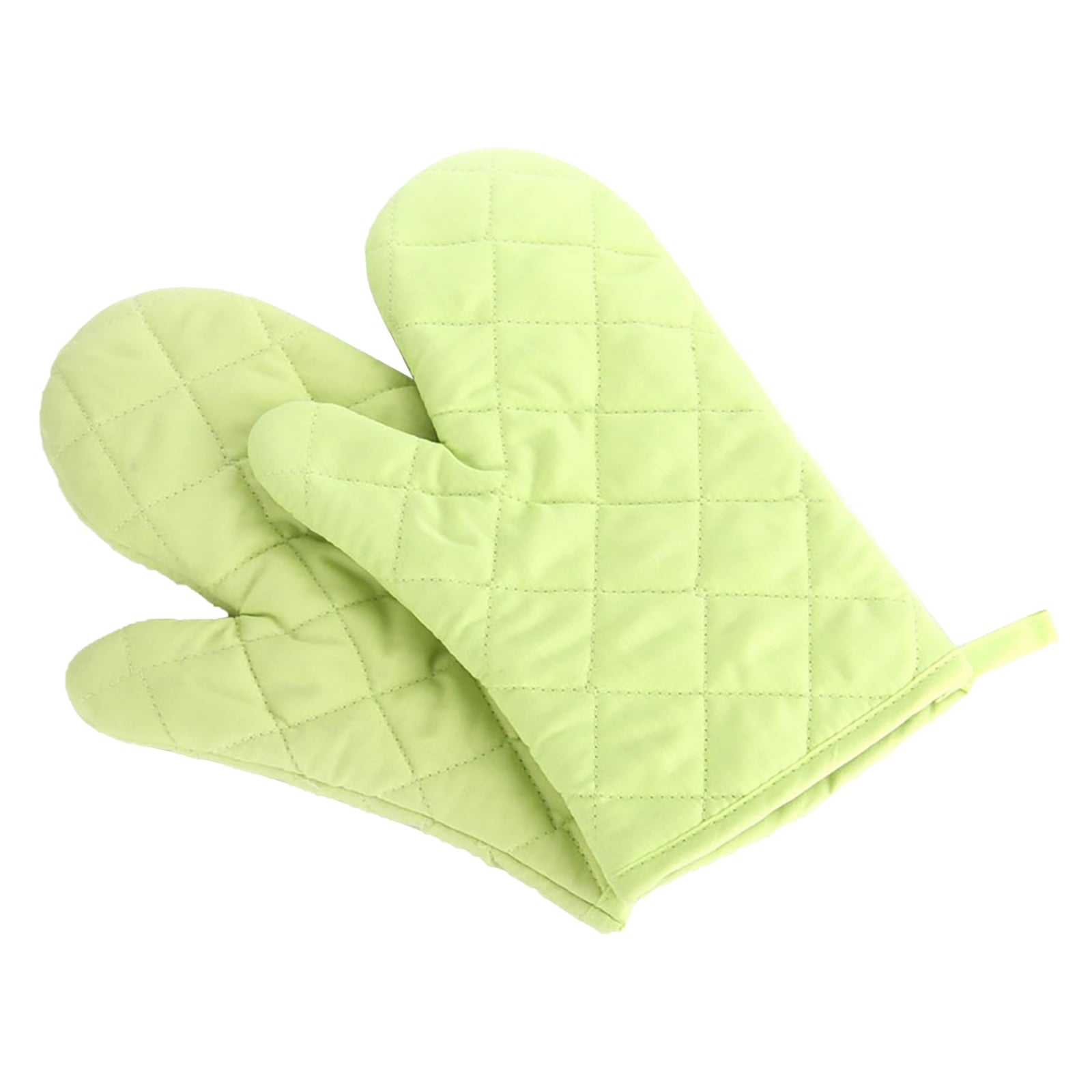 Poaug Oven Mitts on Sale Clearance 2Pc Oven Gloves Grill Gloves Slippery Cooking Gloves for Cooking Baking Grilling Yellow Z5-Green