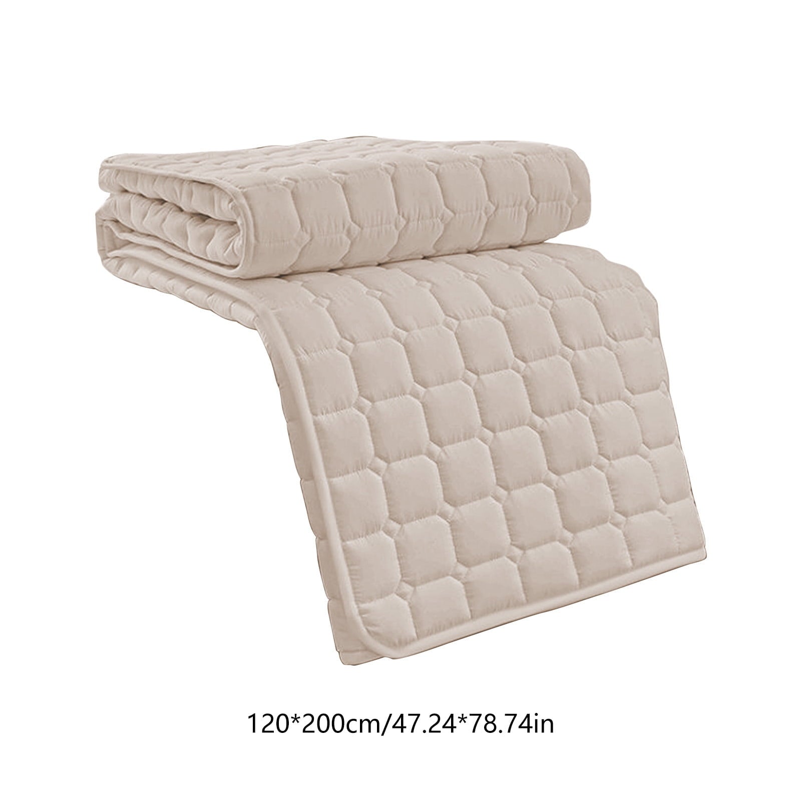 Chmadoxn Queen Mattress, 47×78 Inch Floor Mattress, Thicken Floor Sleeping Pad Foldable, Roll Up Mat Easy to Store and Portable, Mattress Suitable for Camping and Guest Room 47×78 in Khaki