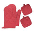 Chmadoxn 4 Pcs Oven Mitts and Pot Holders, Oven Glove High Heat Resistant 500 Degree, Long Oven Mitts with Recycled Cotton Infill and Silicone Non-Slip Surface for Baking, Kitchen, Cooking 11.8×6.7 in Gray