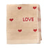 Kdkad Valentines Day Hand Towels, Red White Hearts Cotton Bathroom Towel, Valentines Day Decorative Absorbent Bath Towel for Drying Cleaning Cooking 13.4×29.5 in Coffee